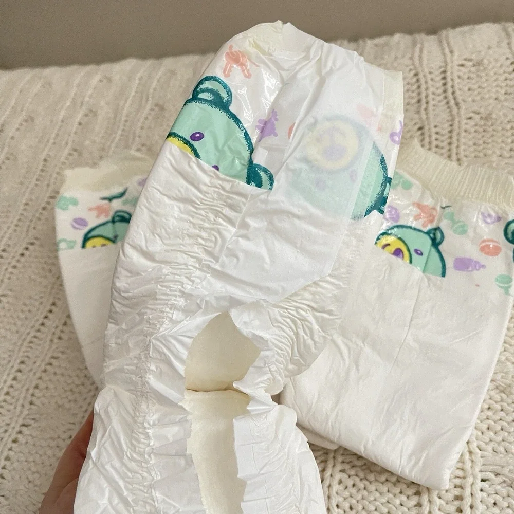 Wonderdry‎ Vintage Bear Plastic Diapers Sz SMALL Diapers Pack Of 5 New Born 14lb
